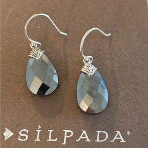 Silpada Faceted Silver Earrings